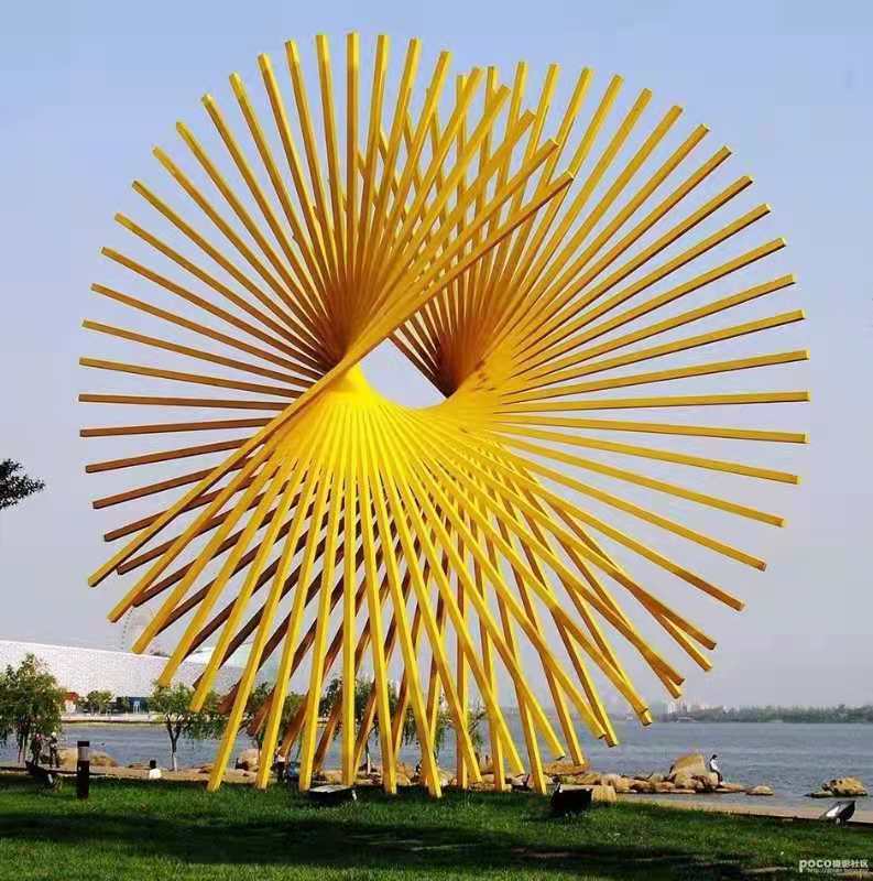 太阳花抽象景观雕塑
